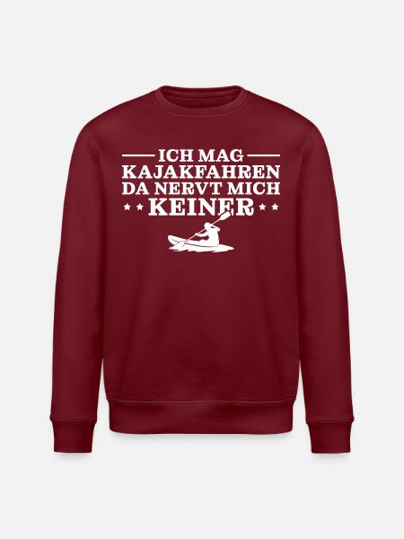 Kajakfahren Da nervt mich keiner - Stanley/Stella Unisex Bio-Sweatshirt ROLLER - Burgunderrot