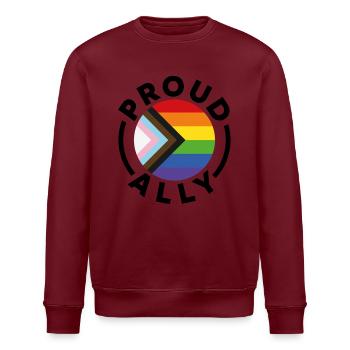 Stolzer Verbündeter - Stanley/Stella Unisex Bio-Sweatshirt ROLLER - Burgunderrot - Vorne - Nik (191cm)