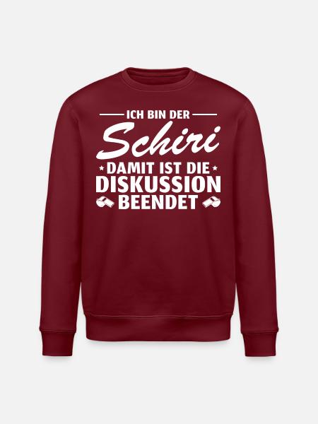 Schiri Diskussion beendet Schiedsrichter - Stanley/Stella Unisex Bio-Sweatshirt ROLLER - Burgunderrot
