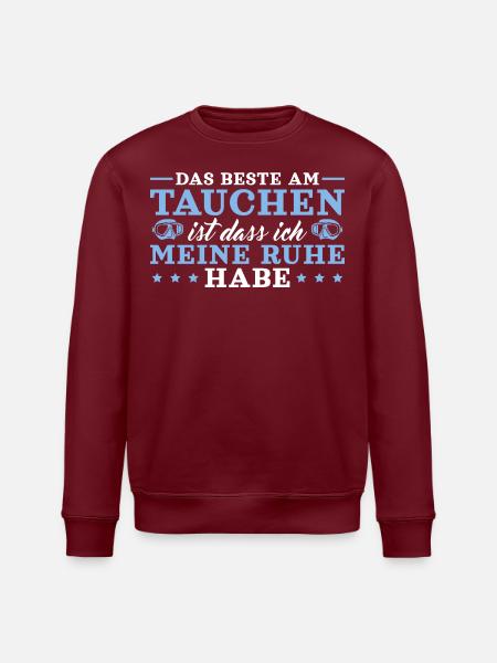 Tauchsport Das Beste Am Tauchen - Stanley/Stella Unisex Bio-Sweatshirt ROLLER - Burgunderrot