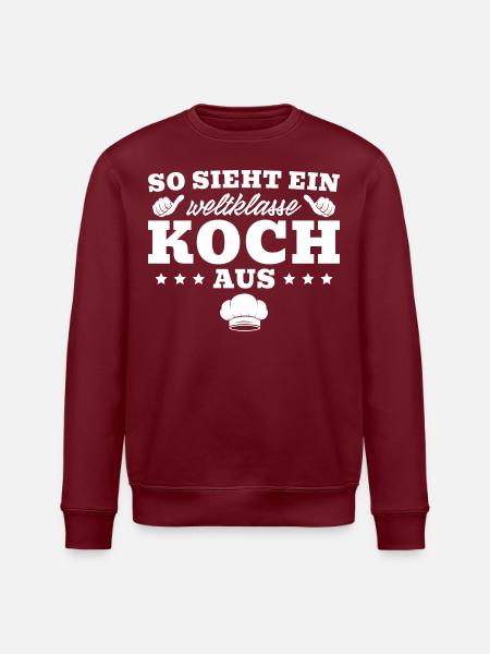 Küchenchef Weltklasse Koch - Stanley/Stella Unisex Bio-Sweatshirt ROLLER - Burgunderrot