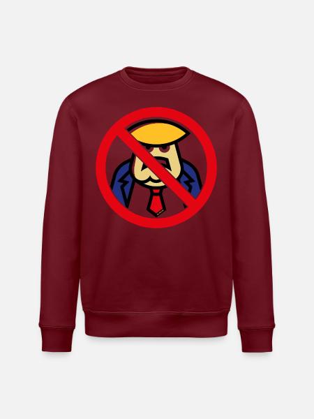 Donald Verbot (Verbotsschild) - Stanley/Stella Unisex Bio-Sweatshirt ROLLER - Burgunderrot