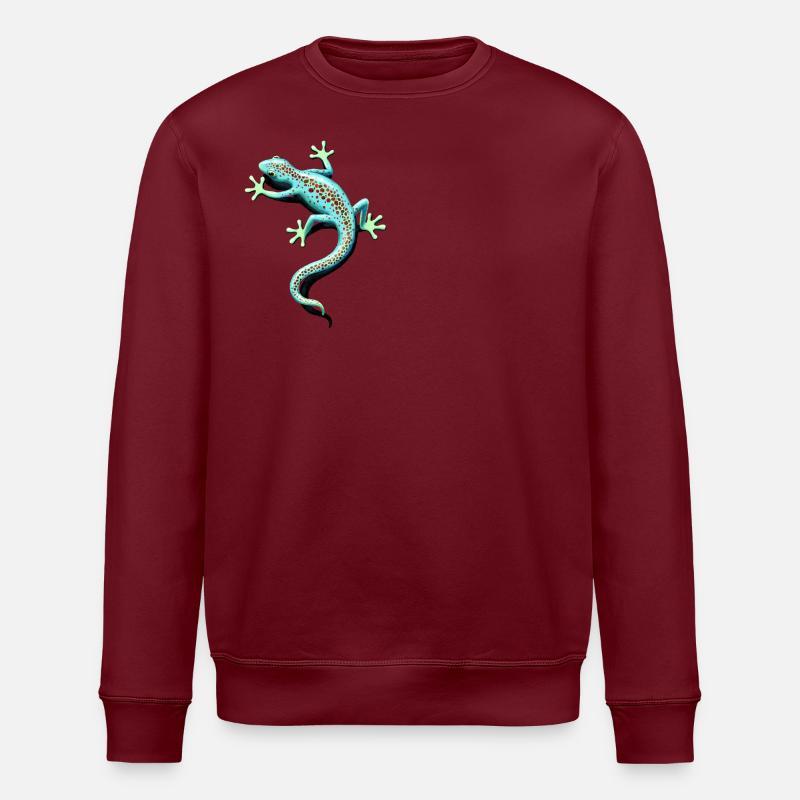 gefleckter Gecko - Stanley/Stella Unisex Bio-Sweatshirt ROLLER - Burgunderrot