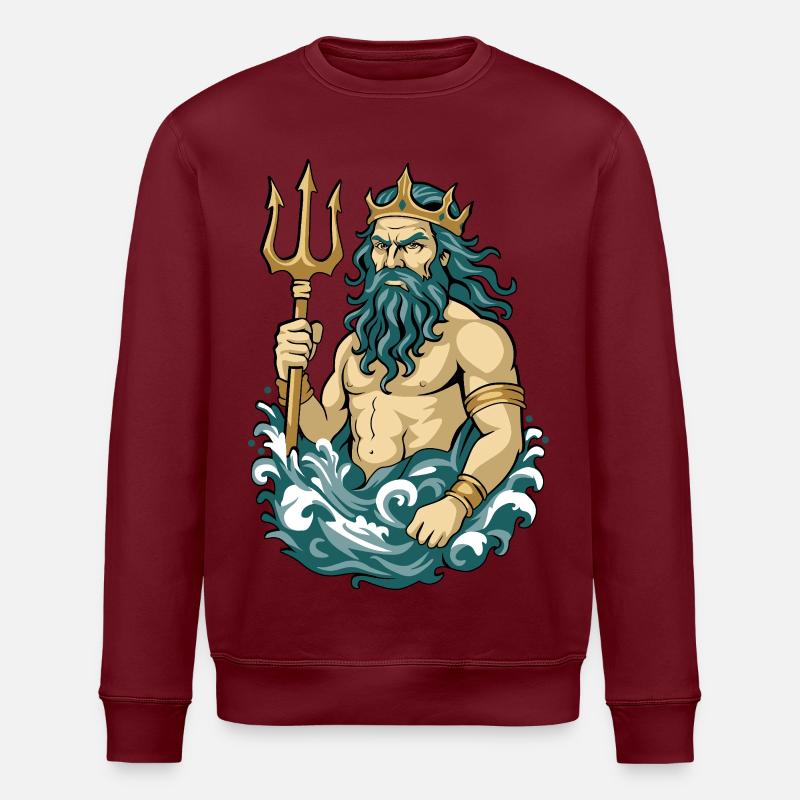 Poseidon - Stanley/Stella ROLLER Unisex Organic Sweatshirt - burgundy