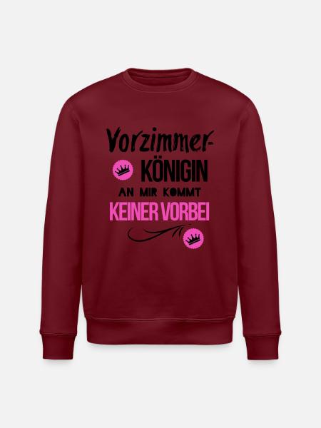 Vorzimmer Königin Sekretärin - Stanley/Stella Unisex Bio-Sweatshirt ROLLER - Burgunderrot