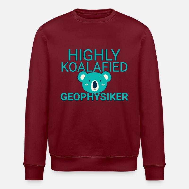 Geophysicist Koalafied Geophysics - Stanley/Stella ROLLER Unisex Organic Sweatshirt - burgundy