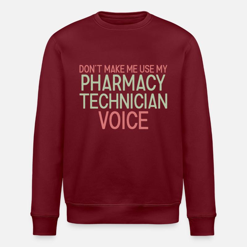 Technicien en pharmacie Voix - Sweat bio ROLLER Stanley/Stella Unisexe - bordeaux