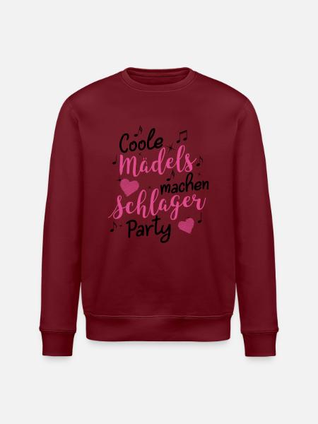 Coole Mädels machen Schlager Party - Schlagermusik - Stanley/Stella Unisex Bio-Sweatshirt ROLLER - Burgunderrot