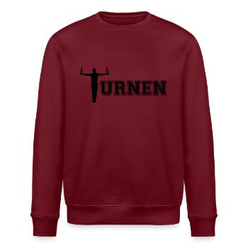 Turnen, Turner; Turner and Ringen - Stanley/Stella Unisex Bio-Sweatshirt ROLLER - Burgunderrot - Vorne - Nik (191cm)