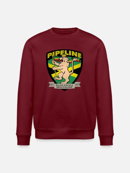 PIPELINE // Die LOGO Serie Pure - Stanley/Stella Unisex Bio-Sweatshirt ROLLER - Burgunderrot