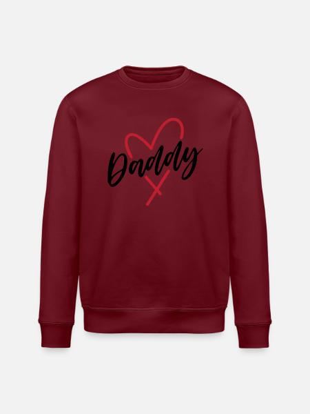 Papa Herz - Stanley/Stella Unisex Bio-Sweatshirt ROLLER - Burgunderrot