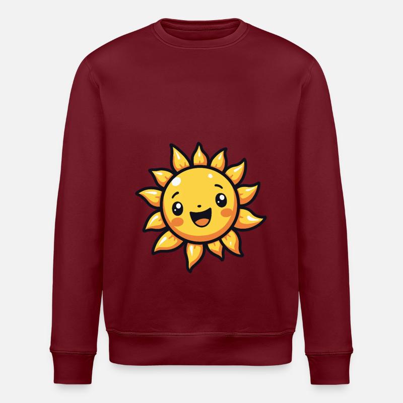 Lachende Sonne – Gute-Laune-Garantie - Stanley/Stella Unisex Bio-Sweatshirt ROLLER - Burgunderrot