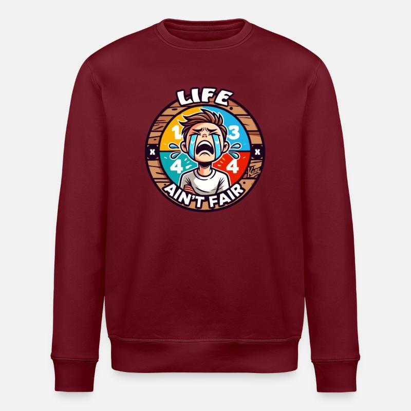 La vie n’est pas juste - Sweat bio ROLLER Stanley/Stella Unisexe - bordeaux