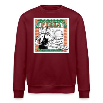 Star Trek Picard Rikers Pizza - Stanley/Stella Unisex Bio-Sweatshirt ROLLER - Burgunderrot - Vorne - Nik (191cm)