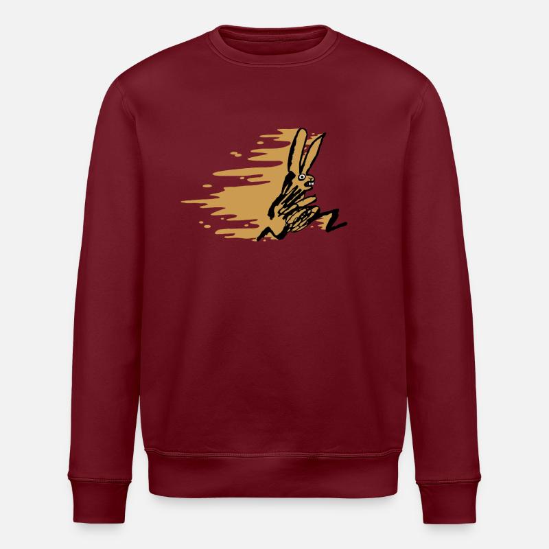 Swift Rabbit (Orange) - Stanley/Stella ROLLER Unisex Organic Sweatshirt - burgundy