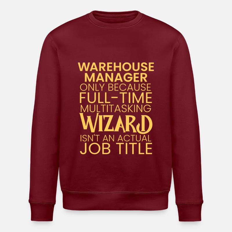 Warehouse Manager multitasking Wizard - Stanley/Stella ROLLER Unisex Organic Sweatshirt - burgundy
