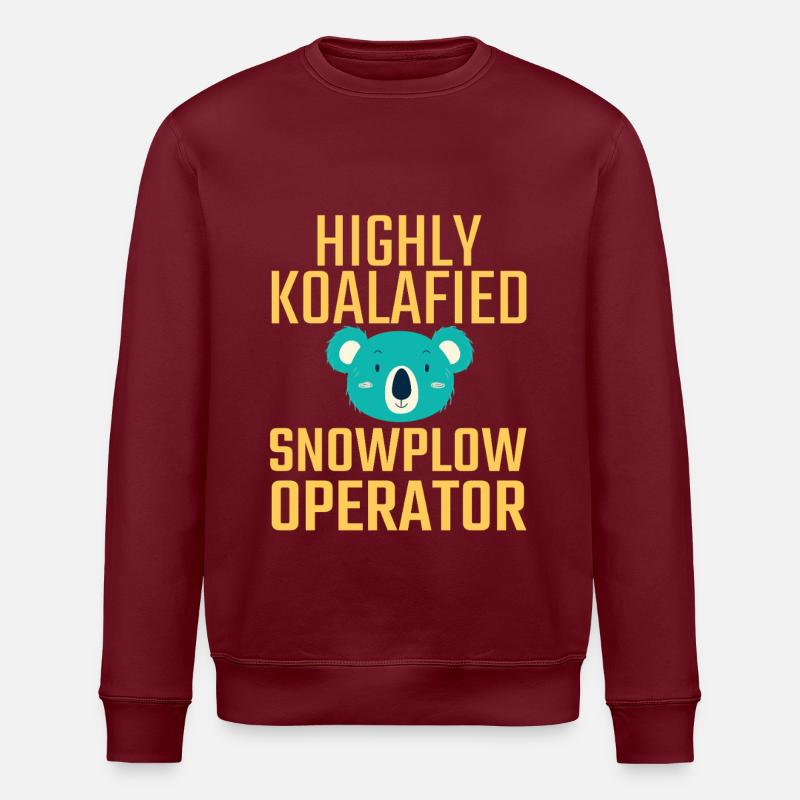 Snowplow Operator Koalafied - Stanley/Stella ROLLER Unisex Organic Sweatshirt - burgundy
