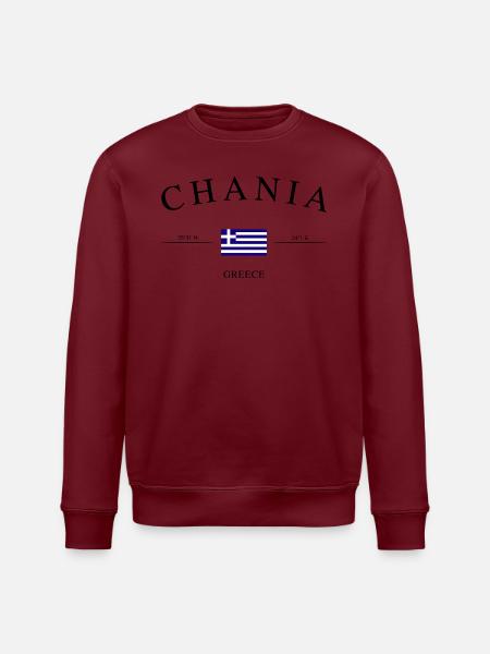 Chania Griechenland – Urlaub Souvenir & Geschenk - Stanley/Stella Unisex Bio-Sweatshirt ROLLER - Burgunderrot