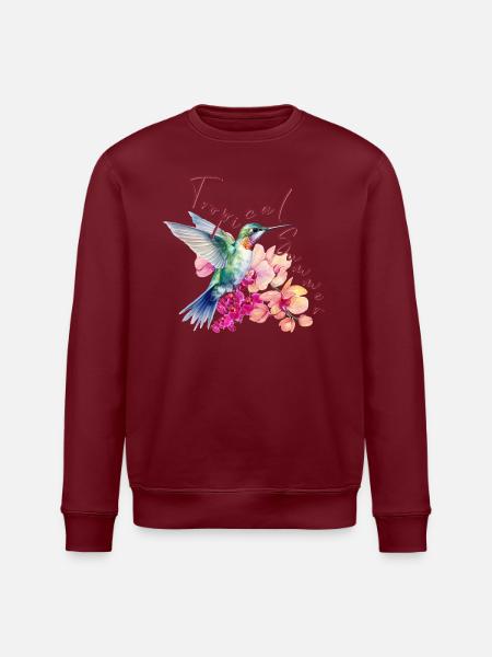 Tropical Summer - Stanley/Stella Unisex Bio-Sweatshirt ROLLER - Burgunderrot