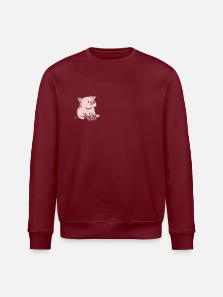 Piggy Gamer - Stanley/Stella Unisex Bio-Sweatshirt ROLLER - Burgunderrot
