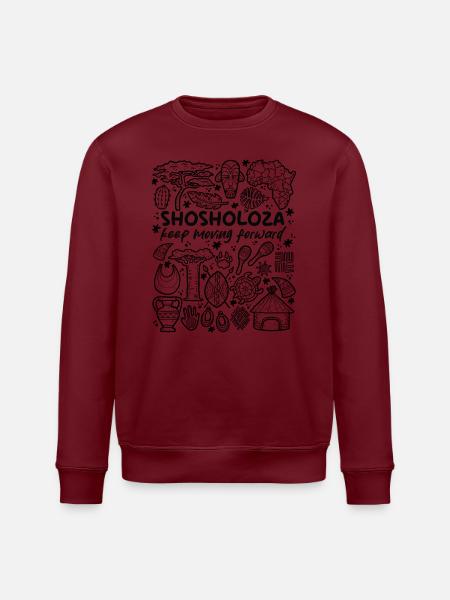 Shosholoza – Immer Vorwärts - Stanley/Stella Unisex Bio-Sweatshirt ROLLER - Burgunderrot