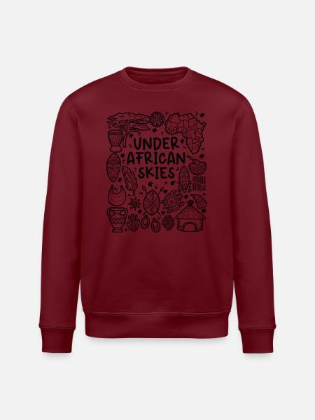 Under African Skies – Unter Afrikanischen Himmel - Stanley/Stella Unisex Bio-Sweatshirt ROLLER - Burgunderrot