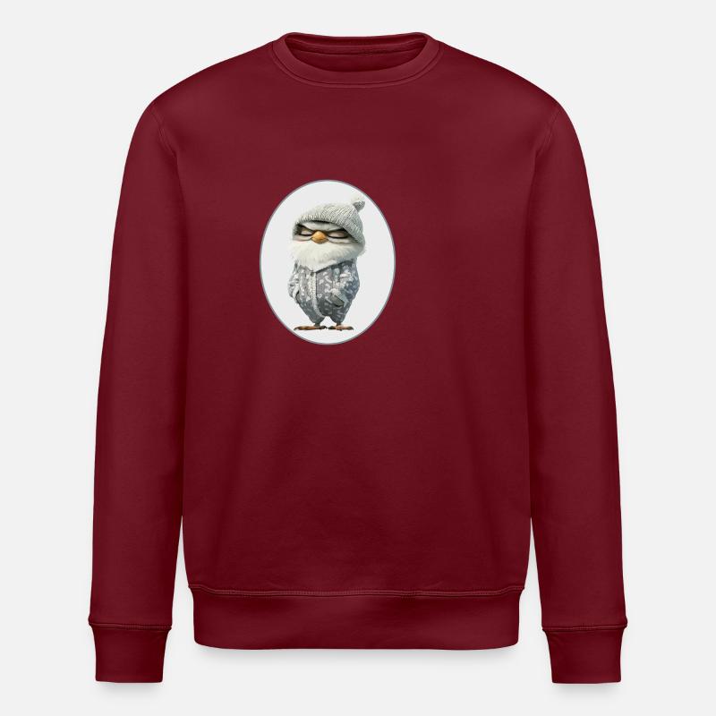 Eule - Stanley/Stella Unisex Bio-Sweatshirt ROLLER - Burgunderrot