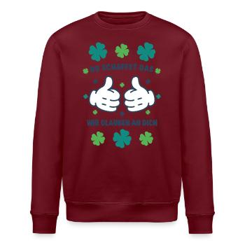 Du schaffst das! Wir glauben an dich! - Mut machen - Stanley/Stella Unisex Bio-Sweatshirt ROLLER - Burgunderrot - Vorne - Nik (191cm)