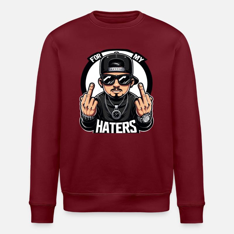 Coole Gangster - Stanley/Stella Unisex Bio-Sweatshirt ROLLER - Burgunderrot