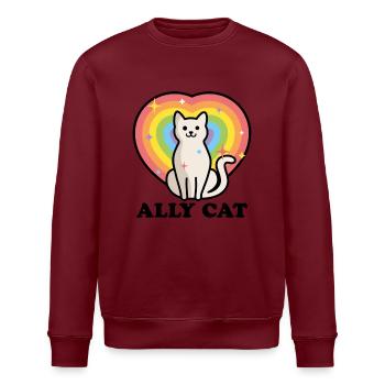 Verbündete Katze - Stanley/Stella Unisex Bio-Sweatshirt ROLLER - Burgunderrot - Vorne - Nik (191cm)