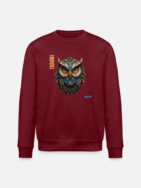 OWL Kuti - Stanley/Stella Unisex Bio-Sweatshirt ROLLER - Burgunderrot