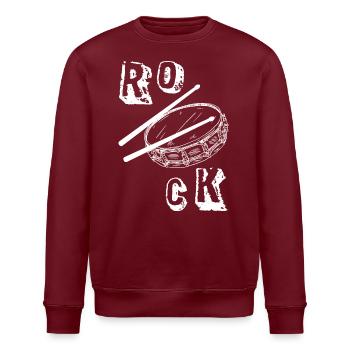 Music - ROCK - Drums - Drums - Percussion - Stanley/Stella ROLLER Unisex Organic Sweatshirt - burgundy - Front - Nik (191cm)