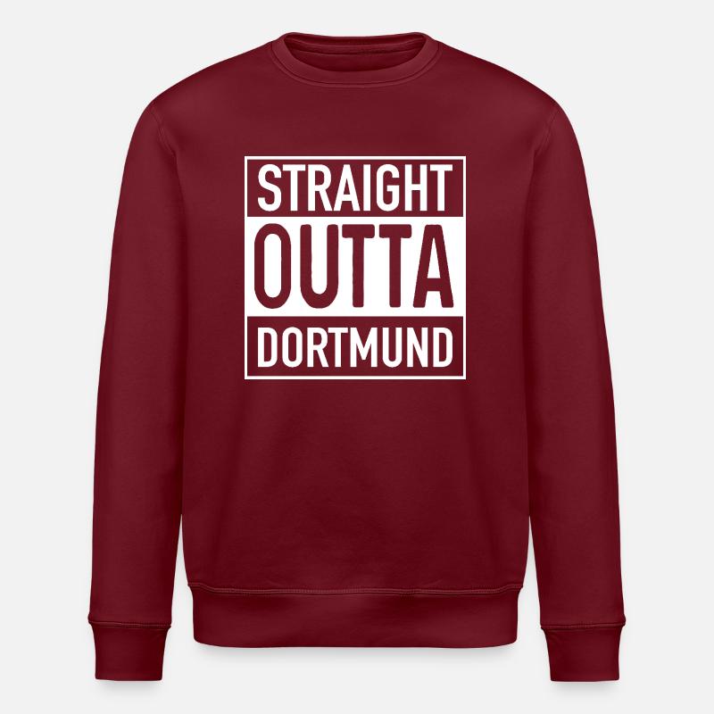 Tout droit OUTTA DORTMUND - Sweat bio ROLLER Stanley/Stella Unisexe - bordeaux