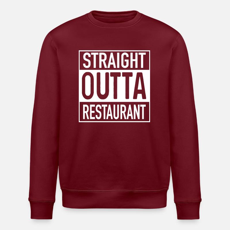 Straight OUTTA Restaurant - Stanley/Stella Unisex Bio-Sweatshirt ROLLER - Burgunderrot