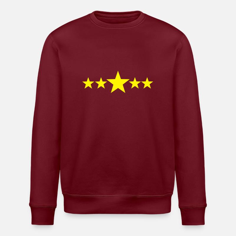 Sterne - stars - Stanley/Stella Unisex Bio-Sweatshirt ROLLER - Burgunderrot