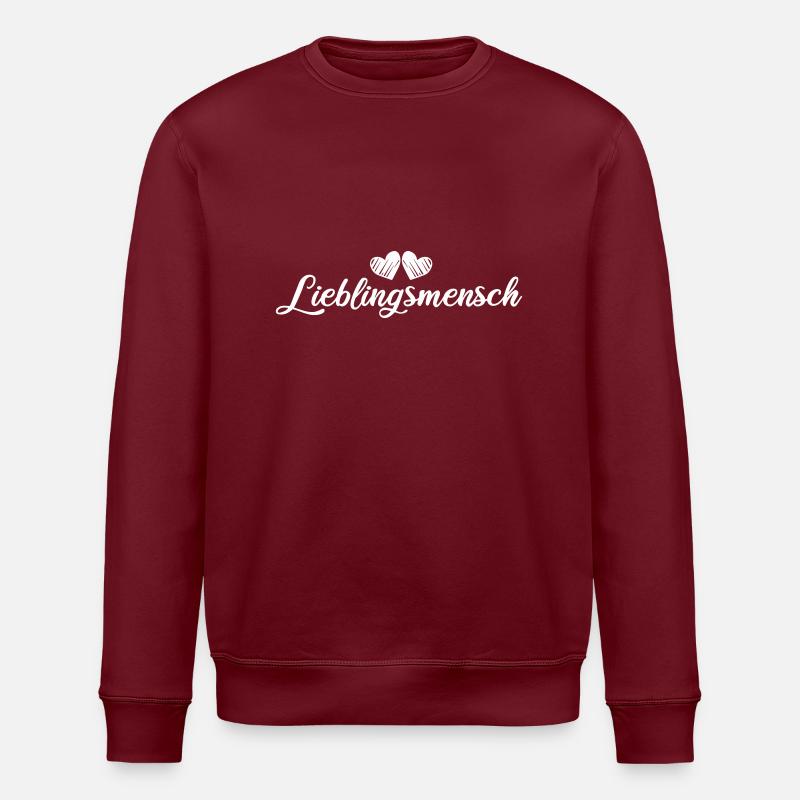 lieblingsmensch - Stanley/Stella Unisex Bio-Sweatshirt ROLLER - Burgunderrot