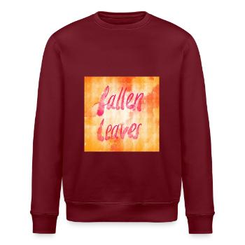 Flaming Fallen Leaves - Stanley/Stella Unisex Bio-Sweatshirt ROLLER - Burgunderrot - Vorne - Nik (191cm)