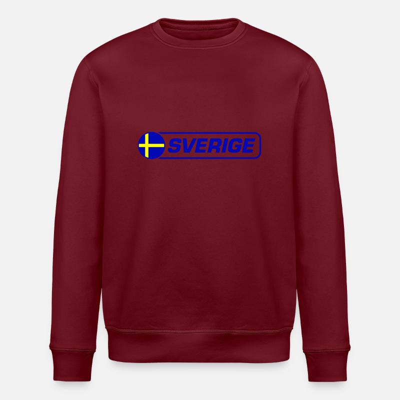 Suède Drapeau Sverige - Sweat bio ROLLER Stanley/Stella Unisexe - bordeaux