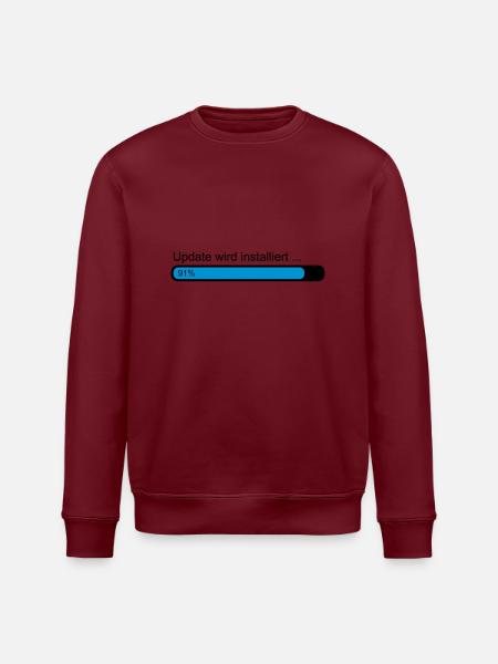 Update wird installiert .. Ladebalken 91% - Stanley/Stella Unisex Bio-Sweatshirt ROLLER - Burgunderrot