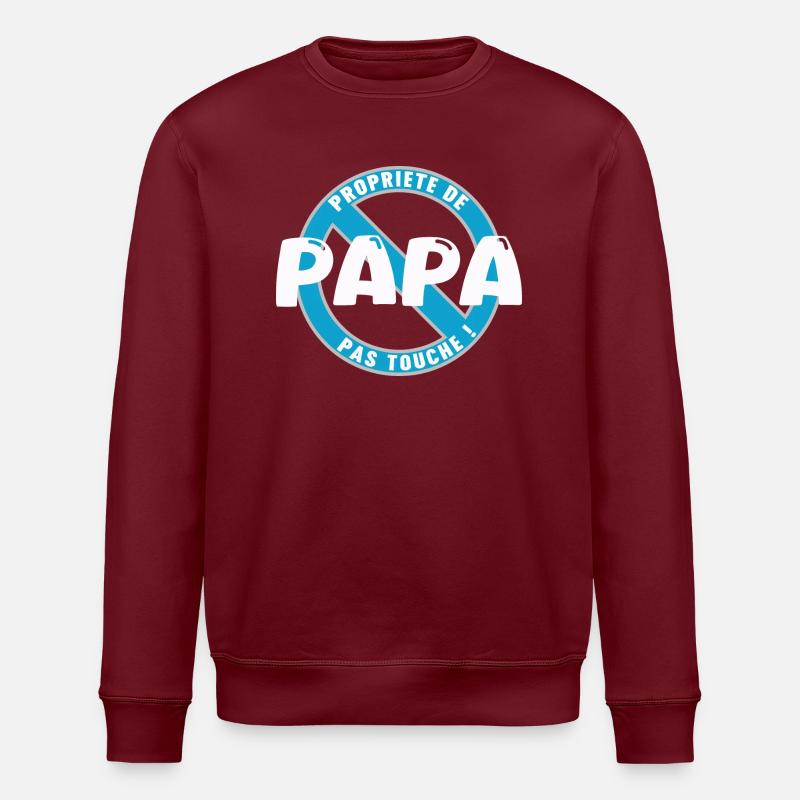 Propriété de papa, blanc - Sweat bio ROLLER Stanley/Stella Unisexe - bordeaux