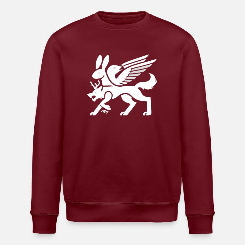 Wolpertinger - Stanley/Stella Unisex Bio-Sweatshirt ROLLER - Burgunderrot