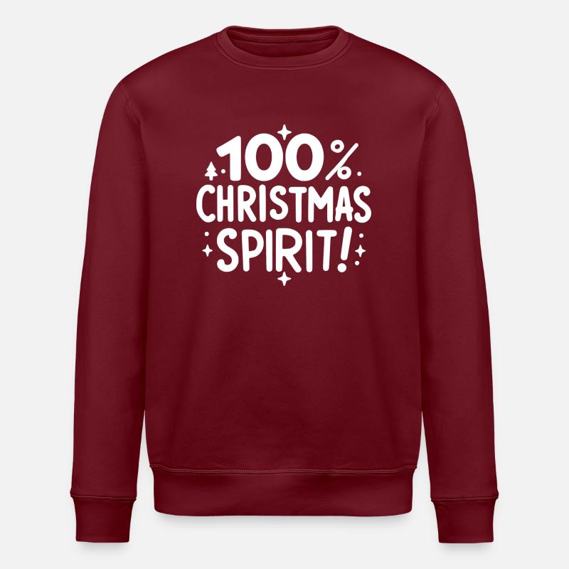 100% de Noël - Sweat bio ROLLER Stanley/Stella Unisexe - bordeaux