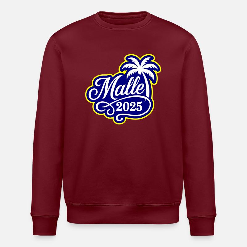 Malle 2025 Palmier - Sweat bio ROLLER Stanley/Stella Unisexe - bordeaux