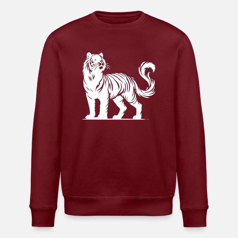 tiger - Stanley/Stella Unisex Bio-Sweatshirt ROLLER - Burgunderrot
