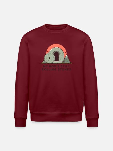 My God's still rolling - Stanley/Stella Unisex Bio-Sweatshirt ROLLER - Burgunderrot