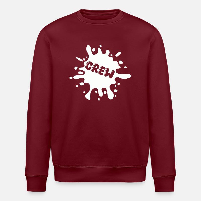 Crew Blobs Splatter - Stanley/Stella ROLLER Unisex Organic Sweatshirt - burgundy