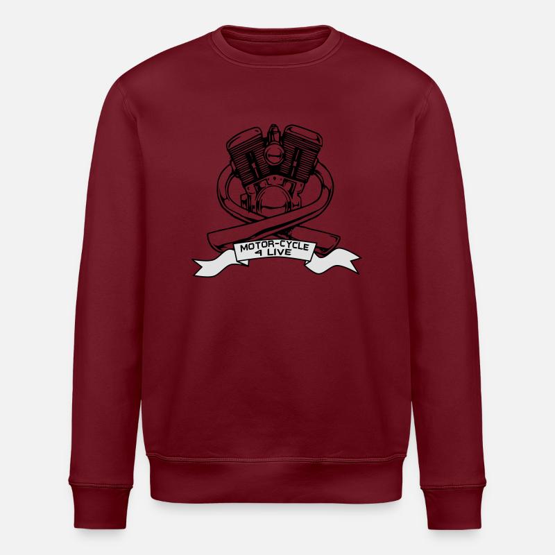 motorcycles - Sweat bio ROLLER Stanley/Stella Unisexe - bordeaux