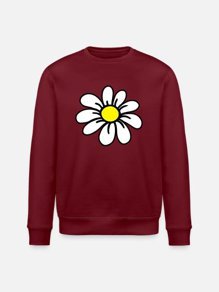 daisy_flower - Stanley/Stella ROLLER Unisex Organic Sweatshirt - burgundy