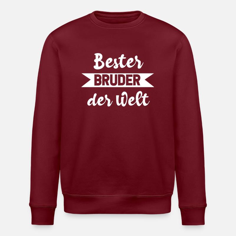 Bester Bruder - Stanley/Stella Unisex Bio-Sweatshirt ROLLER - Burgunderrot