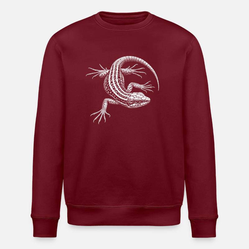 Wall lizard - Stanley/Stella ROLLER Unisex Organic Sweatshirt - burgundy